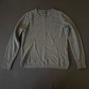 J. Crew Cashmere Charcoal Crewneck Sweater/S